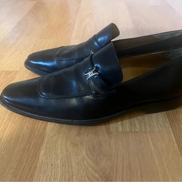 Black Cole Haan Men's Leather Loafers Size 12 - Picture 2 of 9